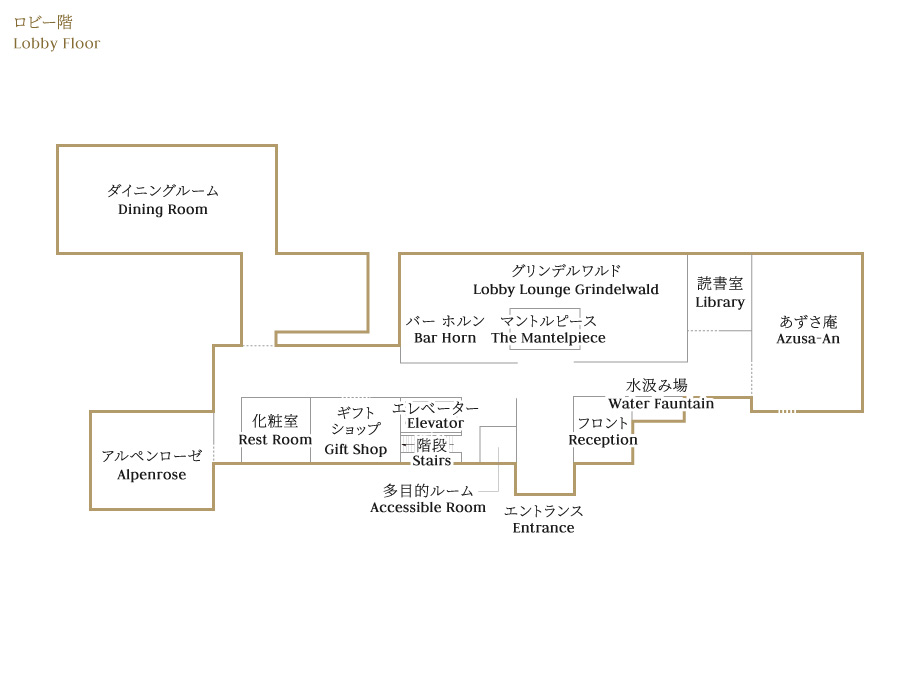 ロビー階のフロアマップ