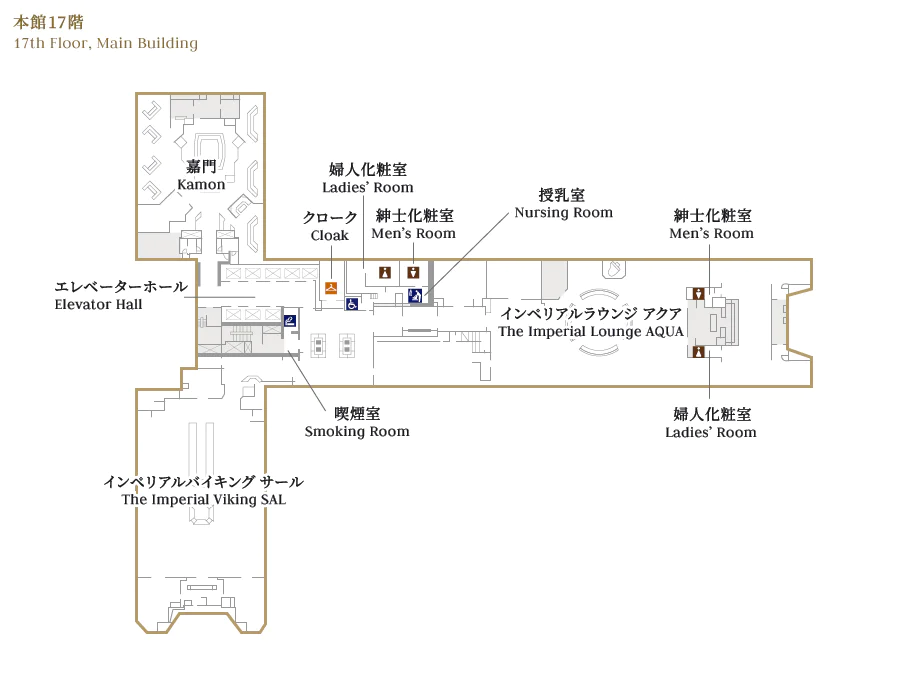 Floor map of the 17th Floor, Main Building