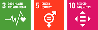 3 Good Health and Well-Being 5 Gender Equality 10 Reduced Inequalities