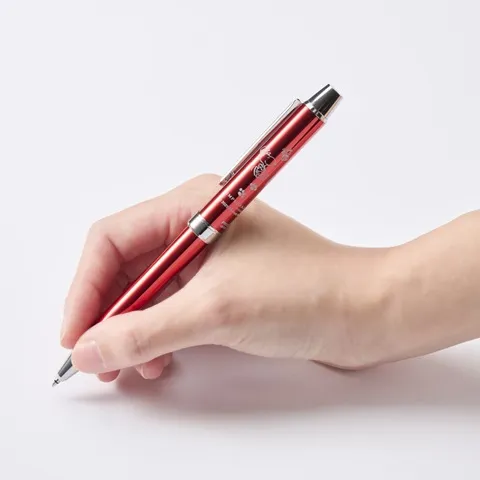 Virgin Atlantic シルバー ボールペン 2本セット 赤いフィン付 Virgin